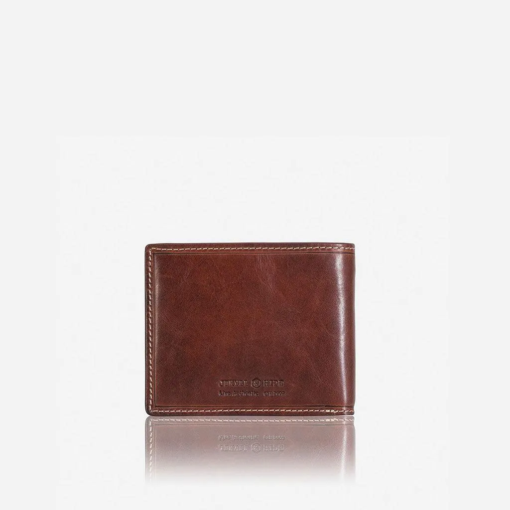 Jekyll & Hide Oxford Medium Billfold Wallet With Coin, Coffee