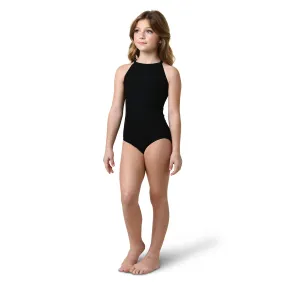 Kids Kennedy Ribbed Halter Leotard