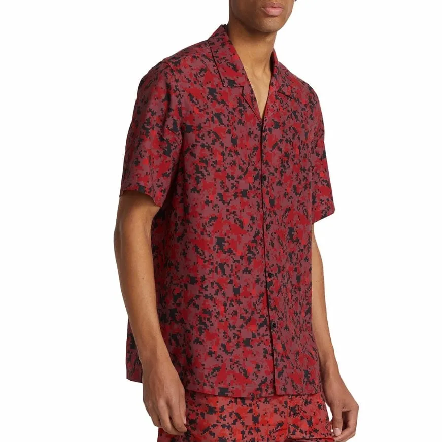 Ksubi Digi Resort Short Sleeve Shirt (Red/Black) MSP23SH006