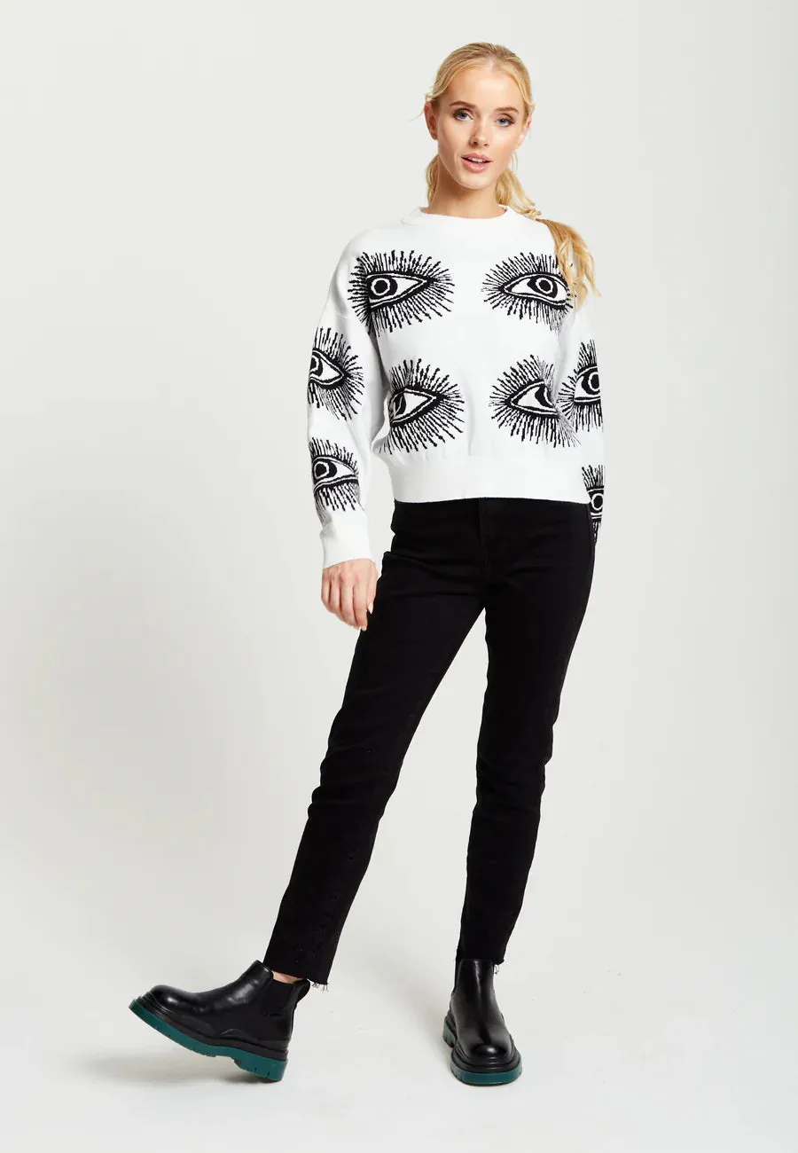 Liquorish Eye Pattern Jumper