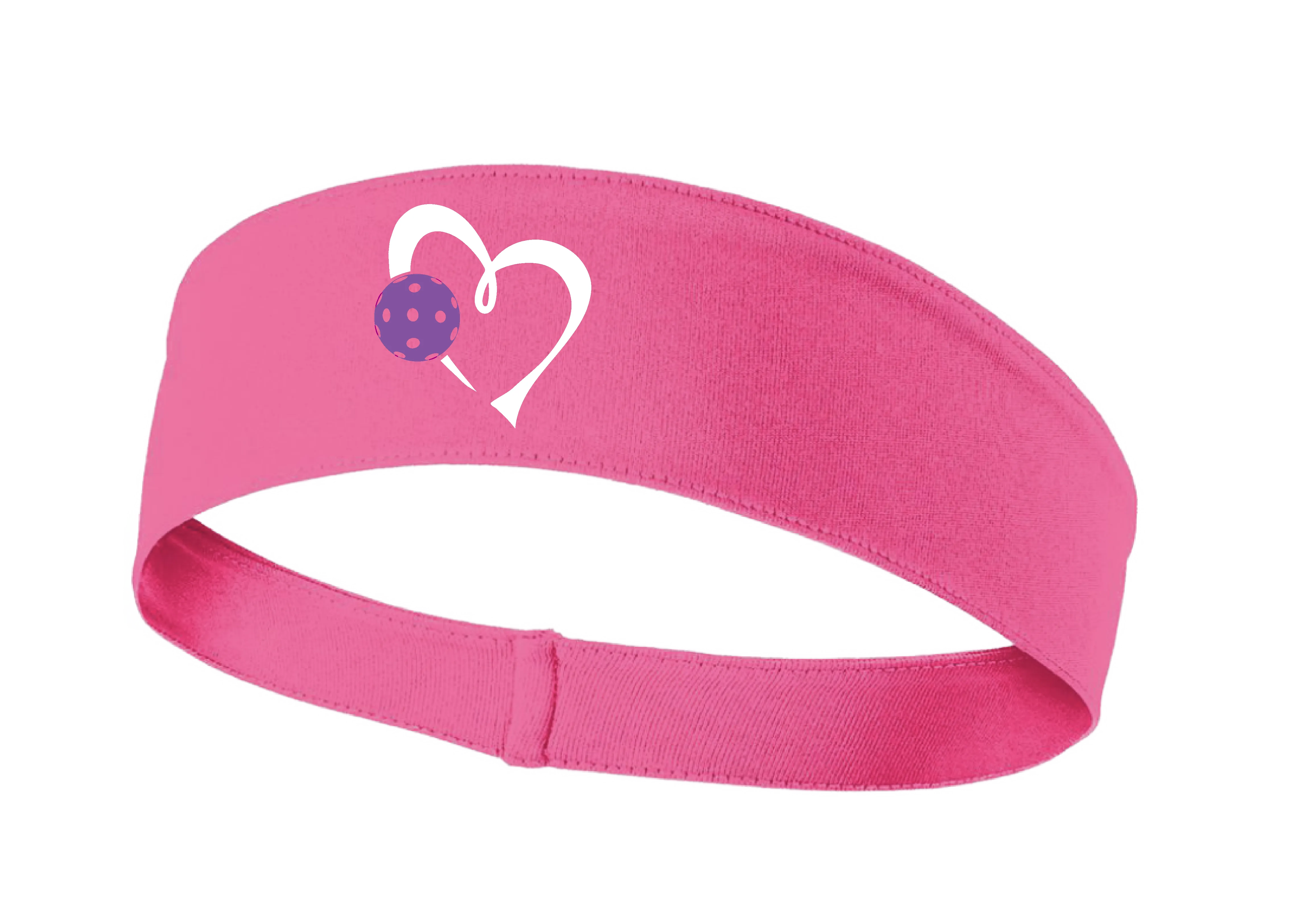 Love Pickleball Heart (Purple) | Pickleball Headband | 100% Polyester