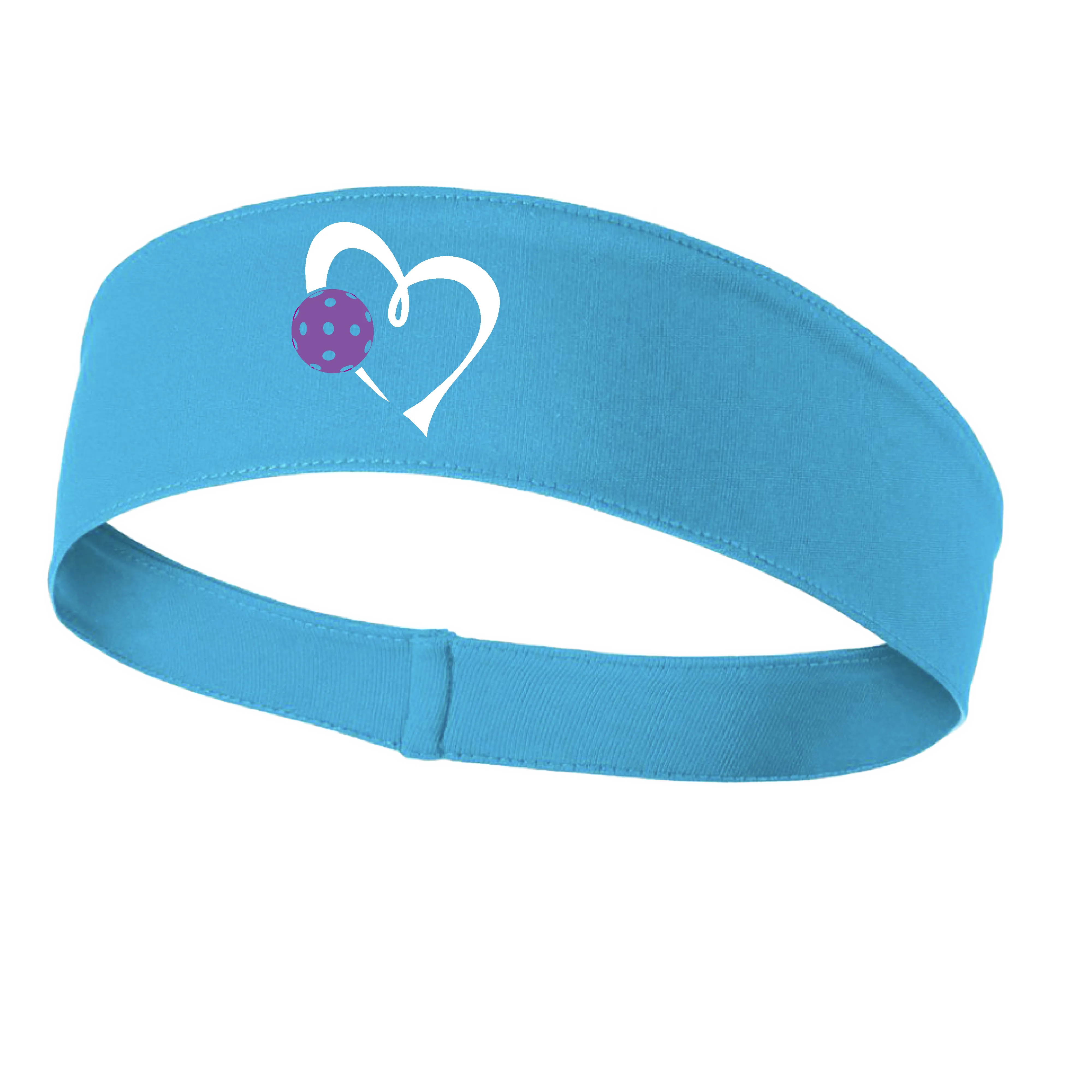 Love Pickleball Heart (Purple) | Pickleball Headband | 100% Polyester