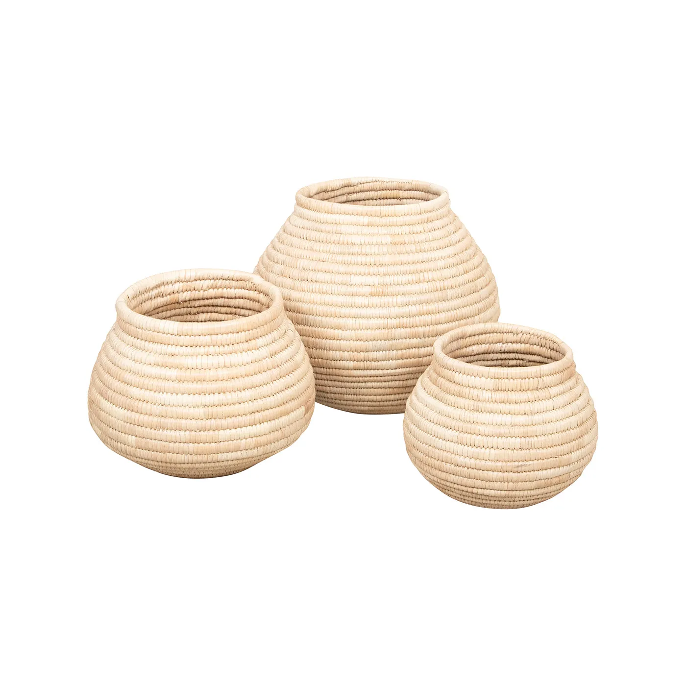 Malawian Woven Bowl Baskets | Set of 3