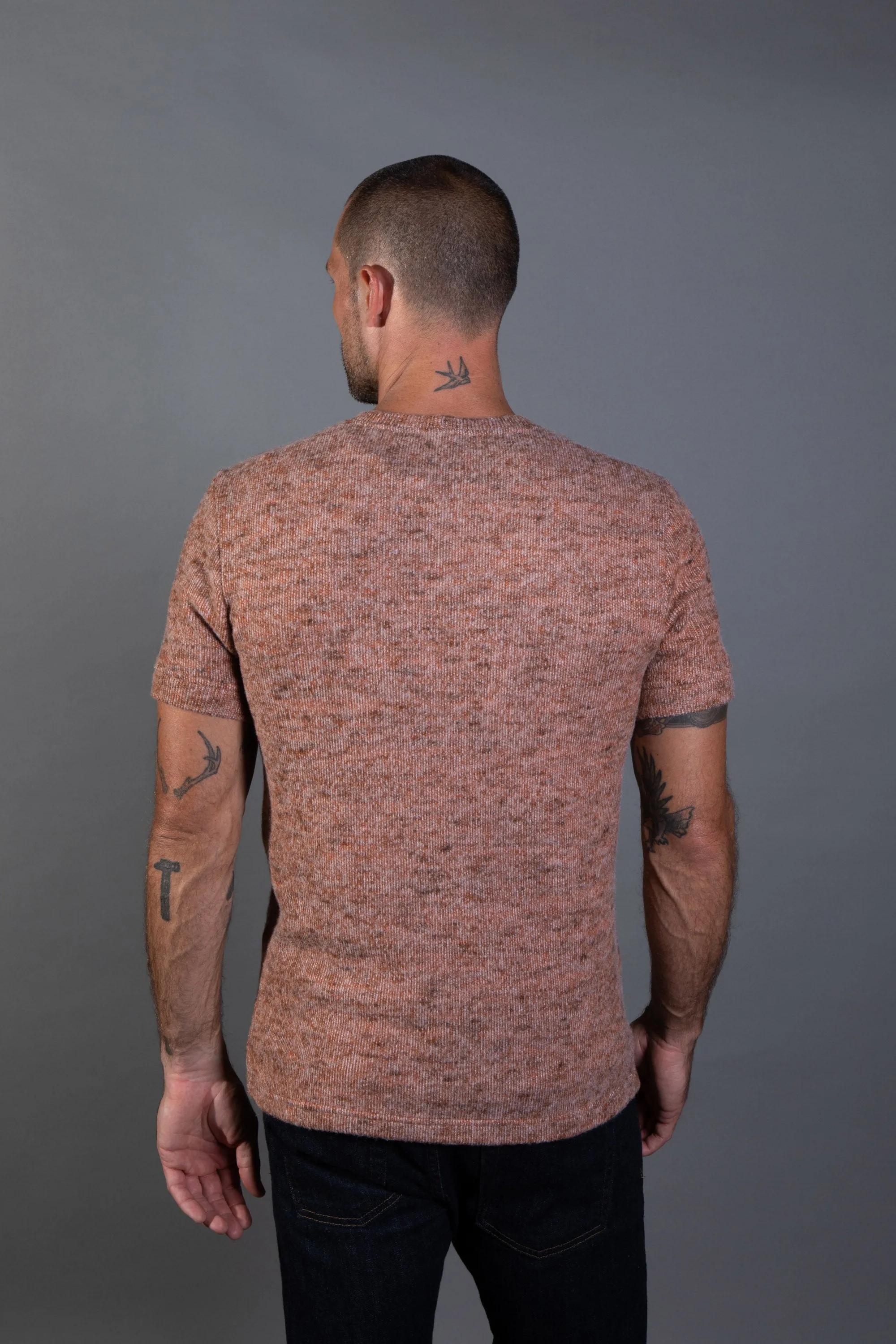 Men's Soft Knit Melange Short Sleeve Crew Tee