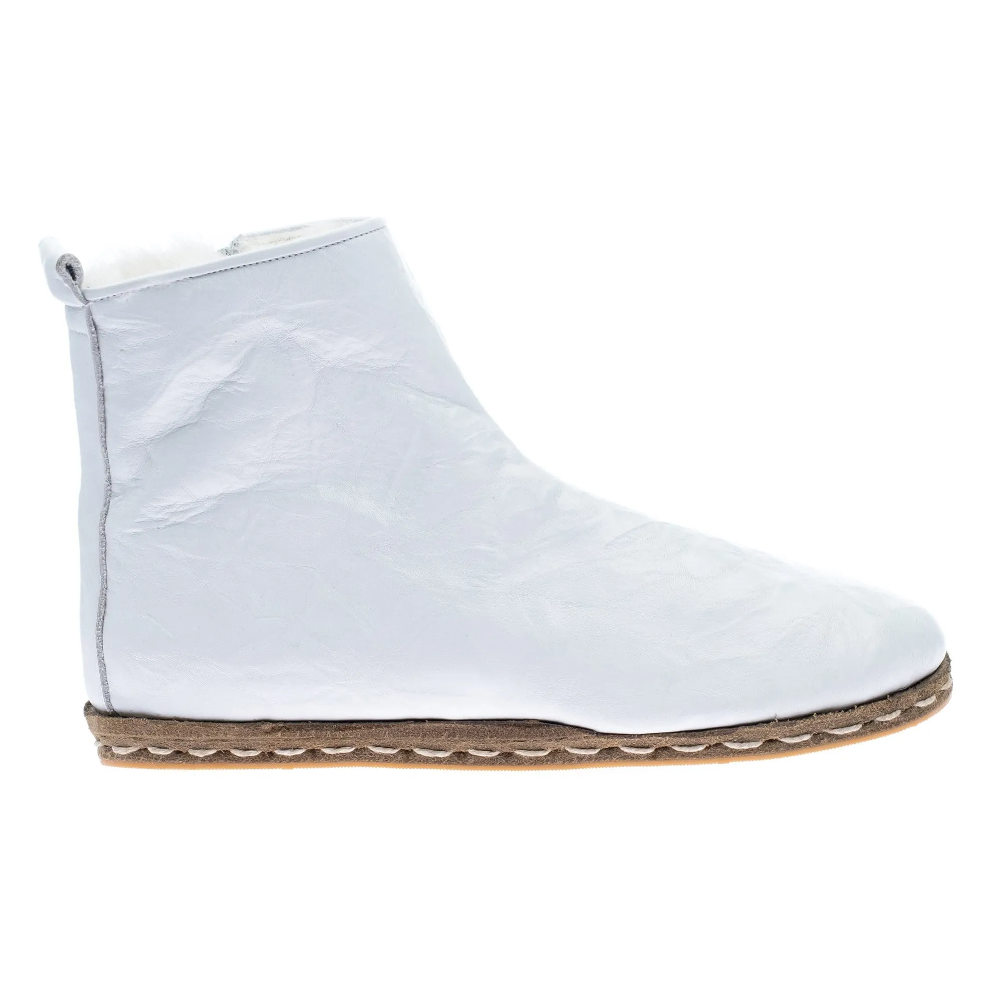 Men's White Shearling Boots