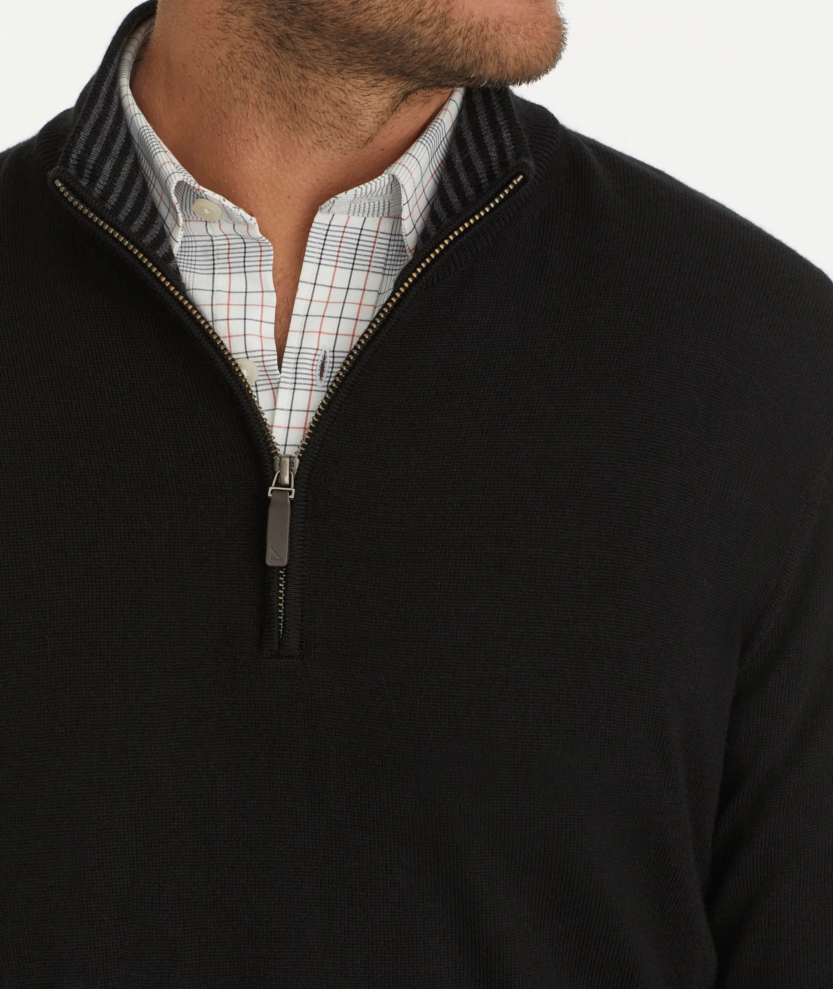 Merino Wool Quarter Zip Sweater