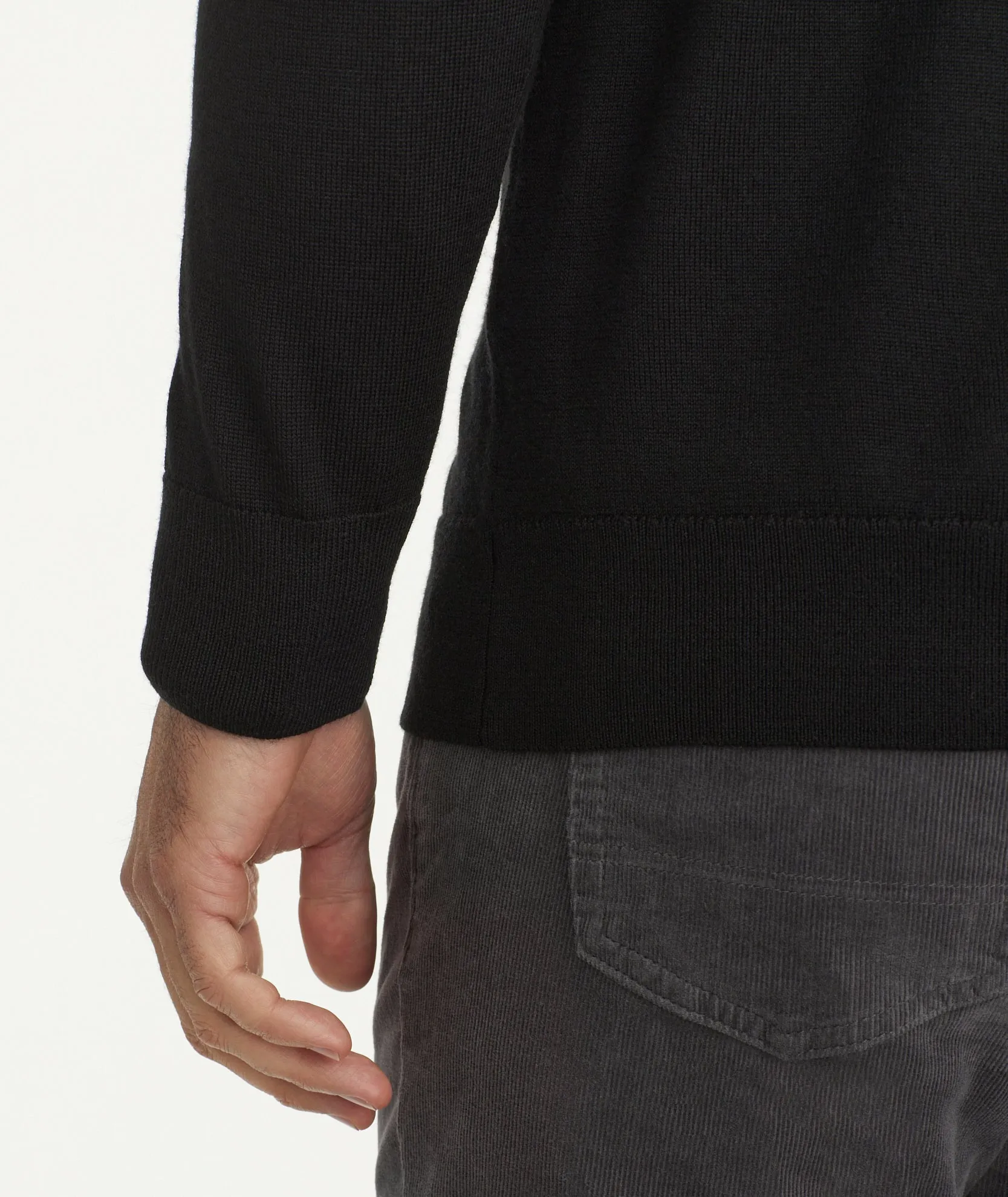 Merino Wool Quarter Zip Sweater