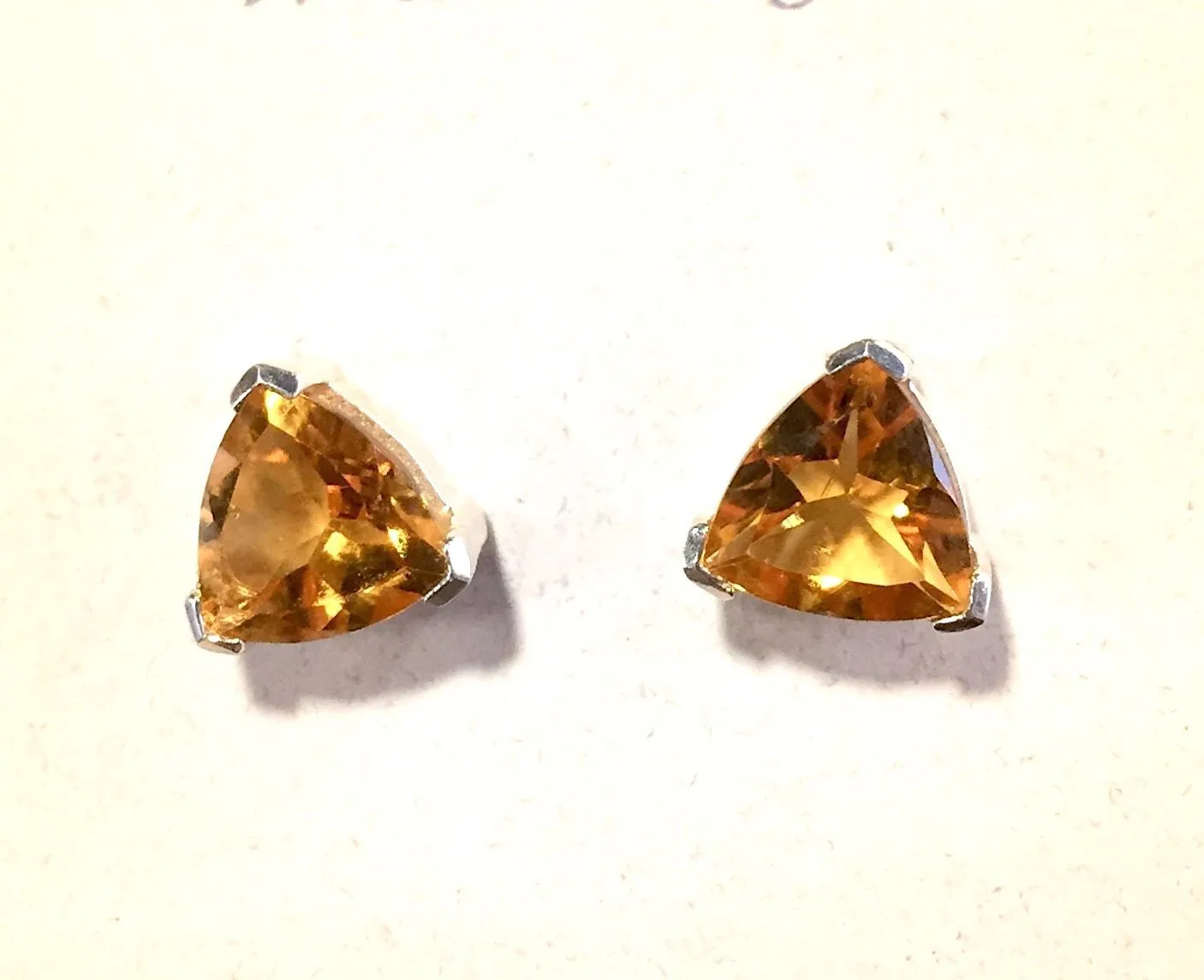 Million Dollar Citrine Post Earrings