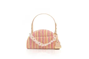 Multi-Color Raffia Jenna Taco Bag