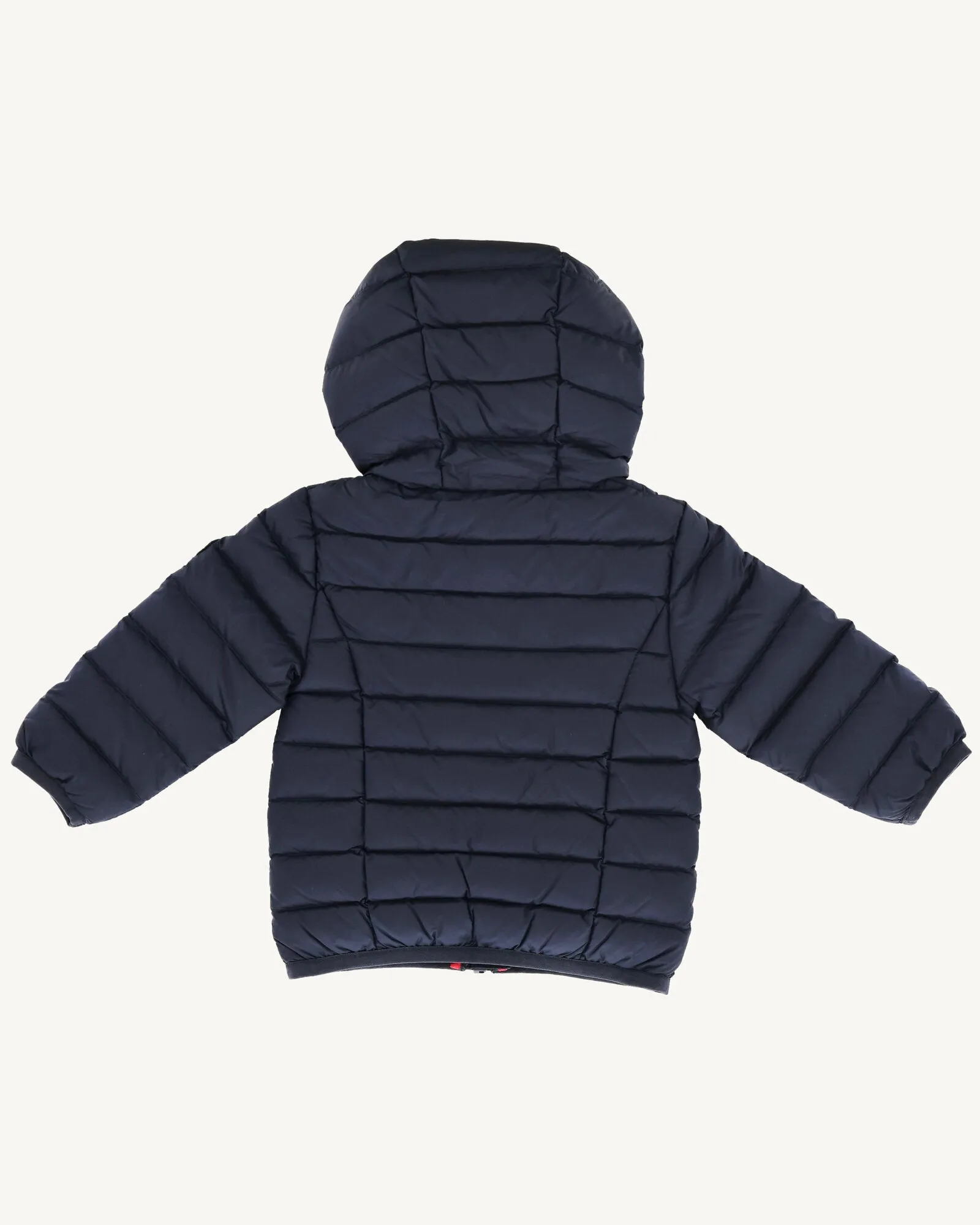 Navy Camille baby hooded puffer jacket