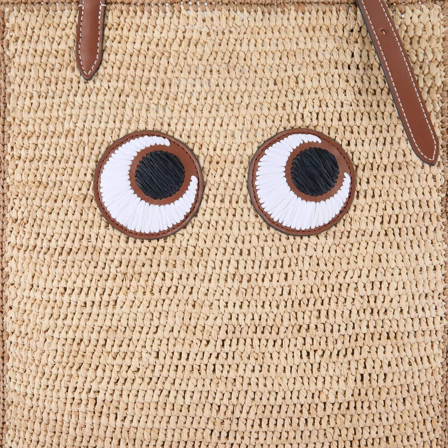 N/S Raffia Eyes Small Tote