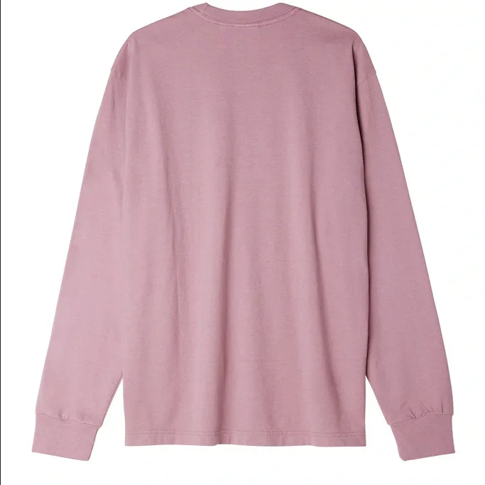 Obey men's long sleeve t-shirt with pocket 131030116 lilac