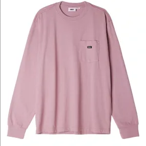 Obey men's long sleeve t-shirt with pocket 131030116 lilac