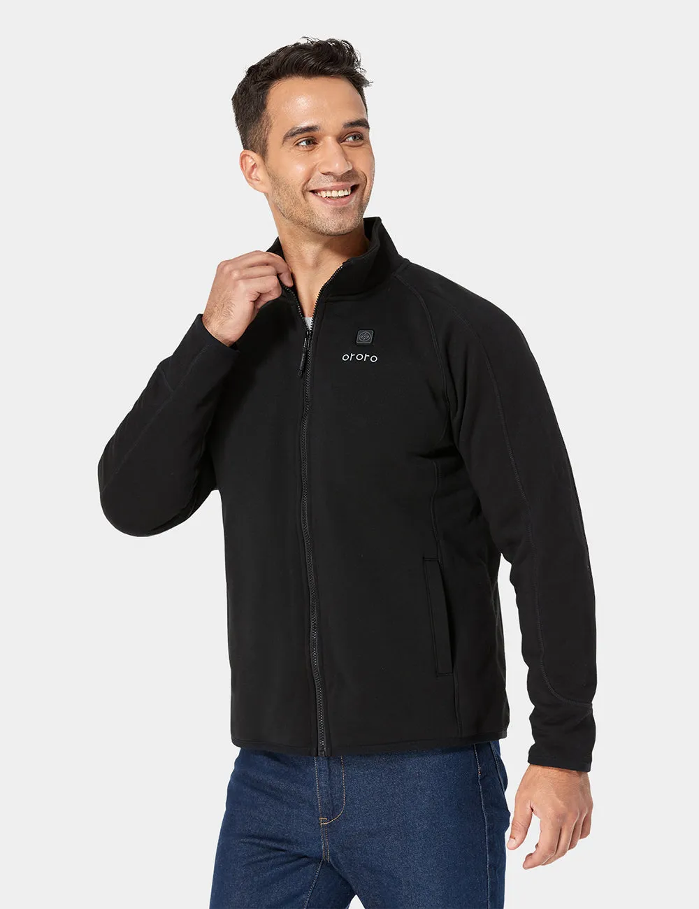 (Open-box) Men's Heated Fleece Jacket with B19G Battery - Black