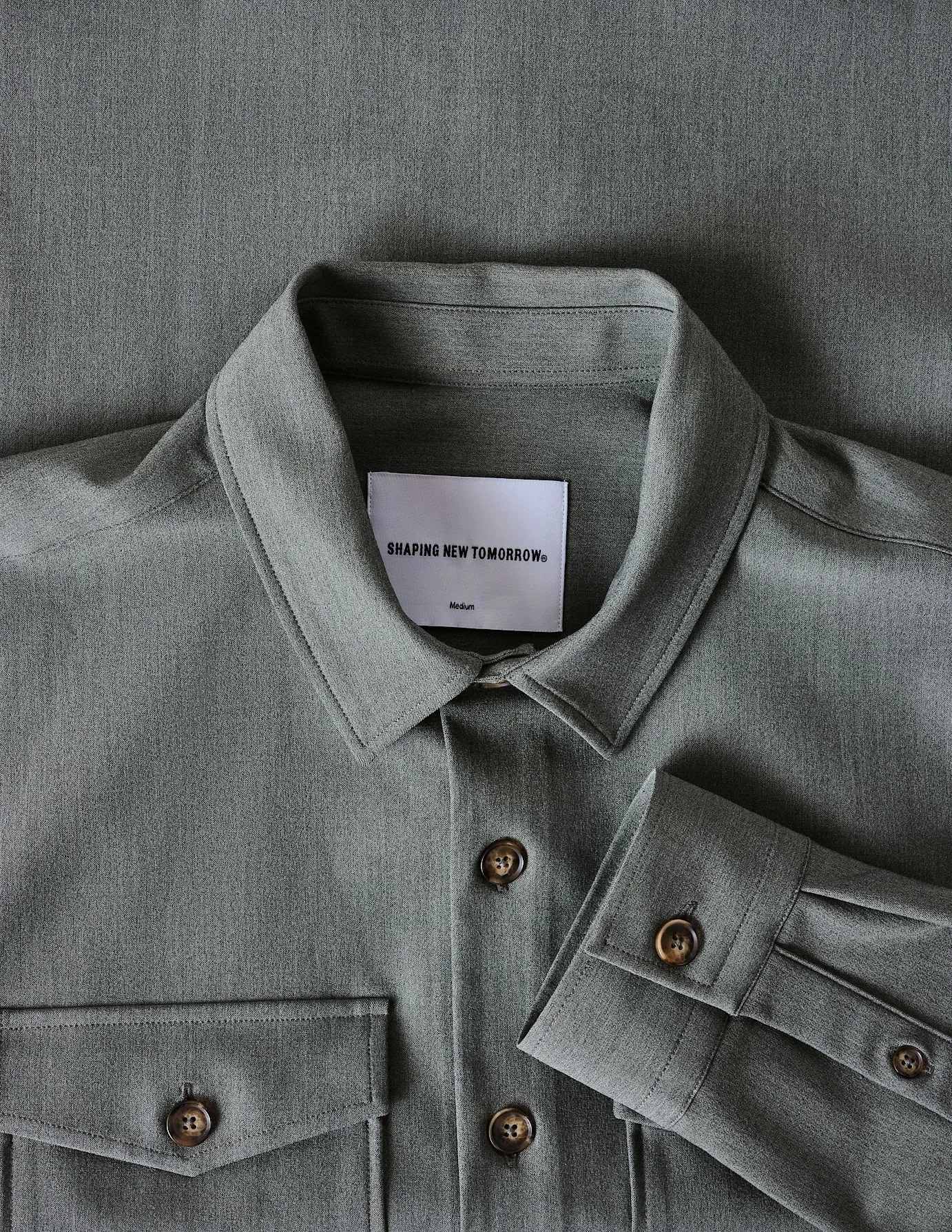 Overshirt Green Melange