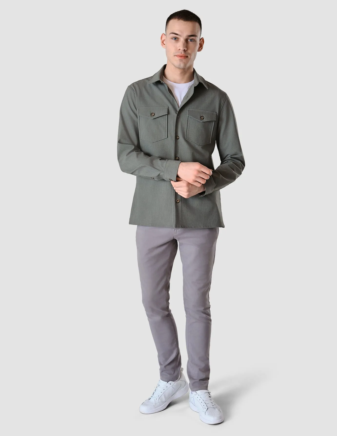 Overshirt Green Melange