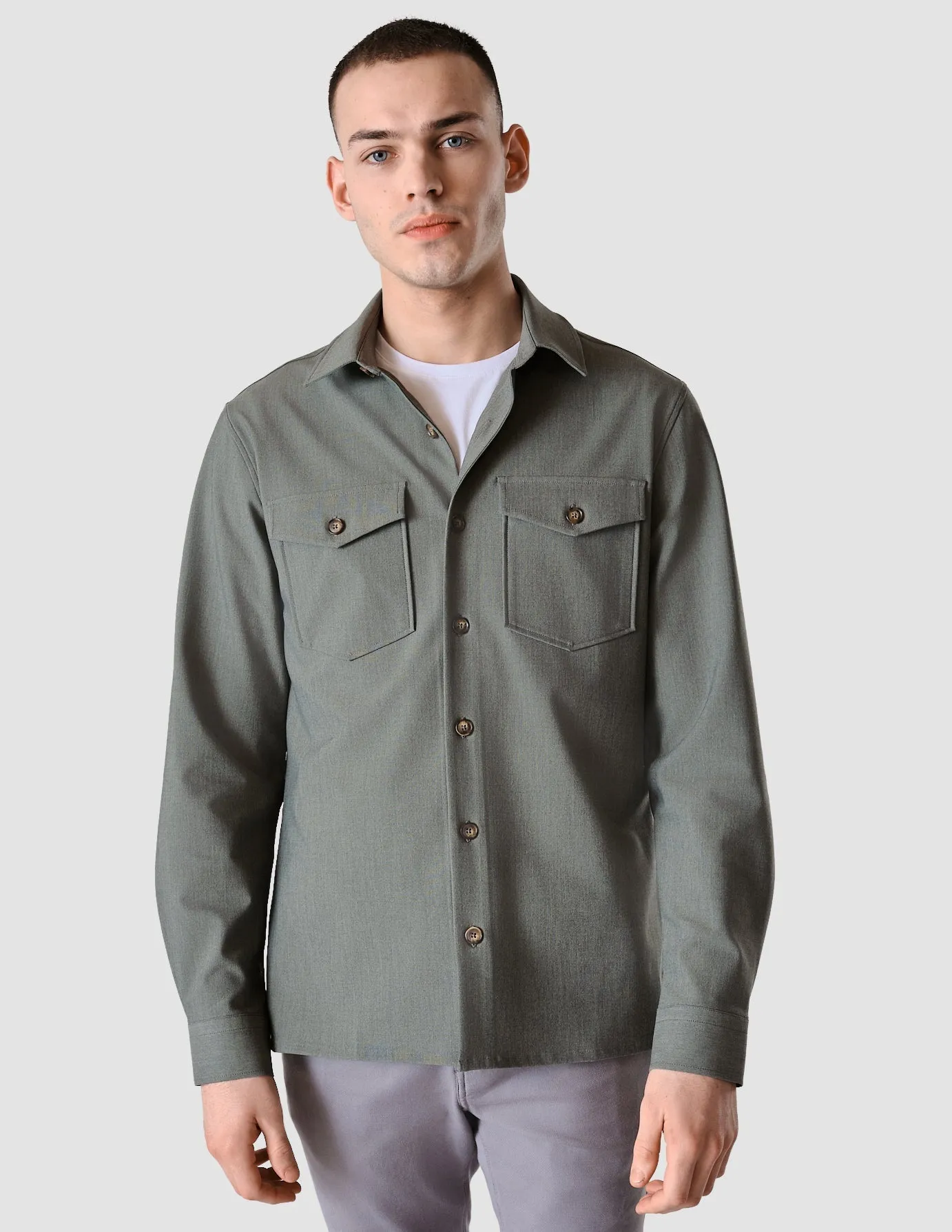 Overshirt Green Melange