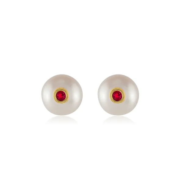 Pearl & Birthstone Stud