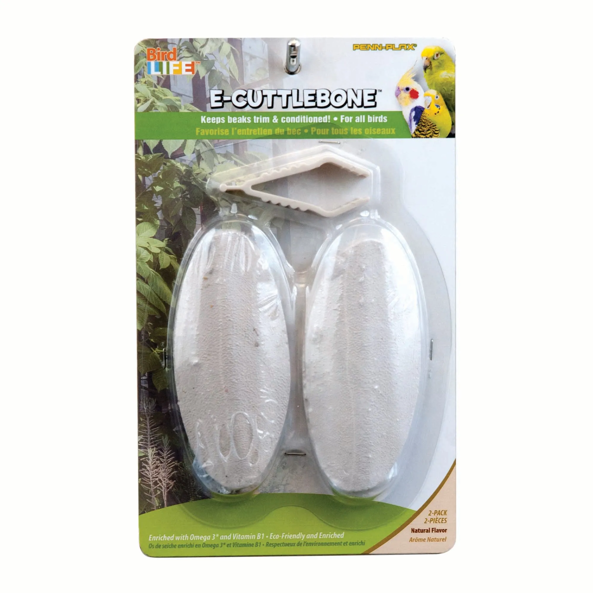 Penn-Plax Bird-Life Natural E Cuttlebones - Great for All Birds – 2 Pack