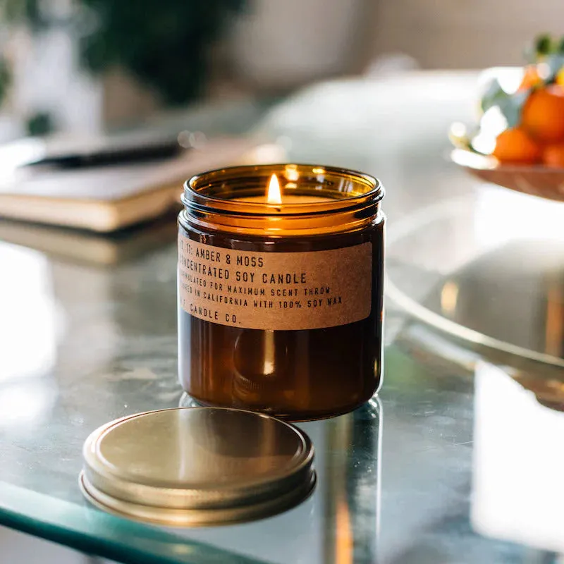 PF Candle - 12.5 oz Large Soy Candle | Amber & Moss