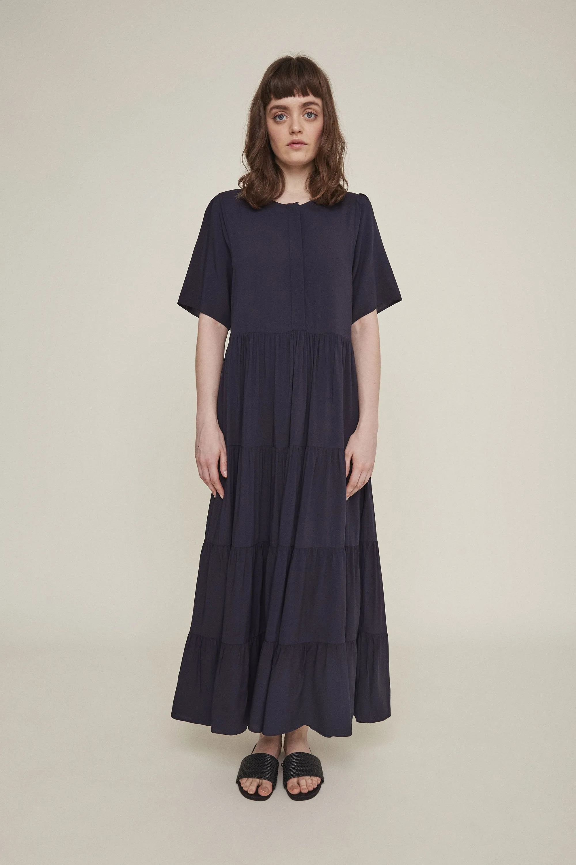 pia long dress navy