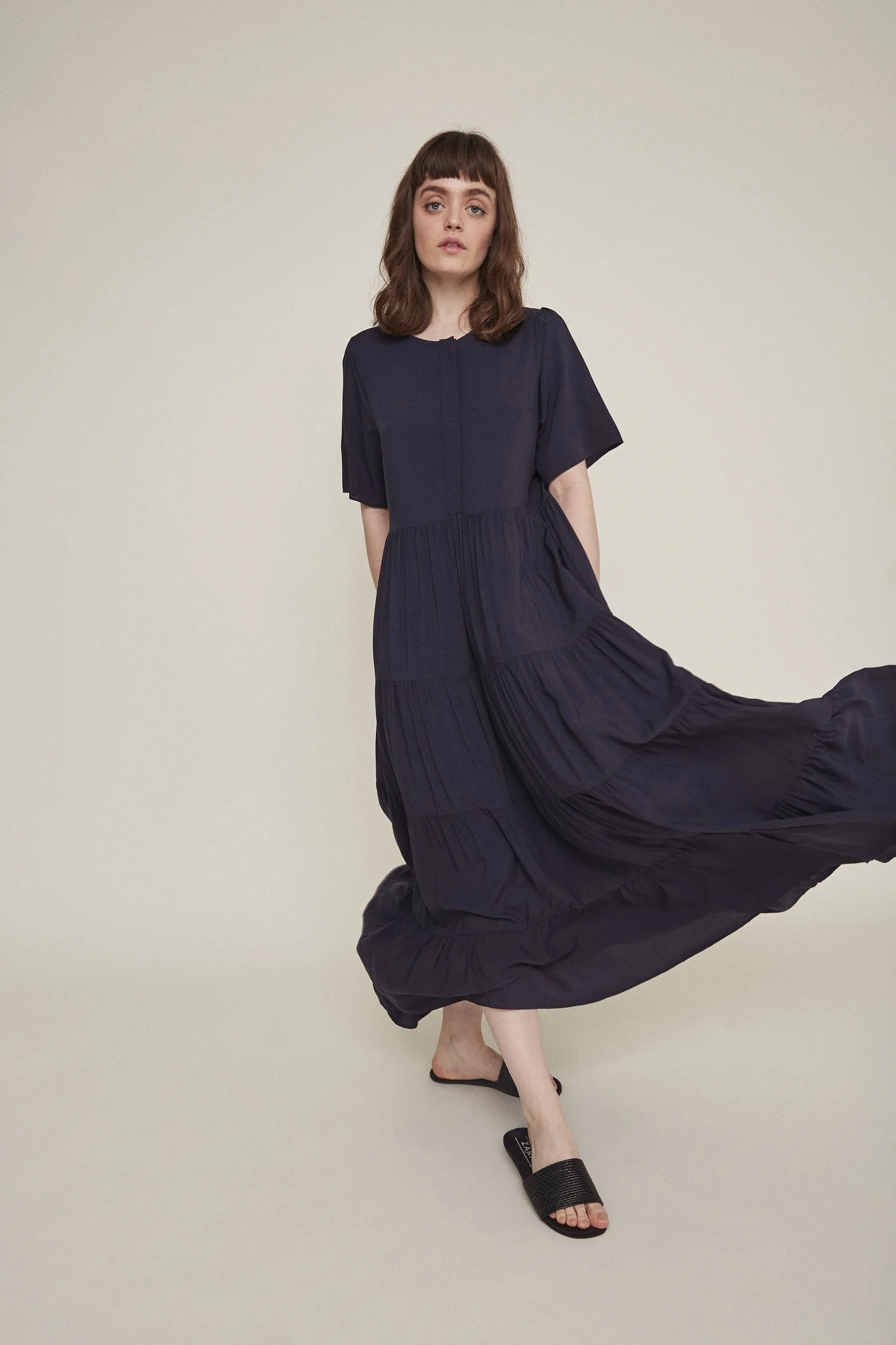 pia long dress navy