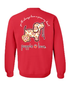 PIZZA MY HEART PUP, ADULT SWEATSHIRT