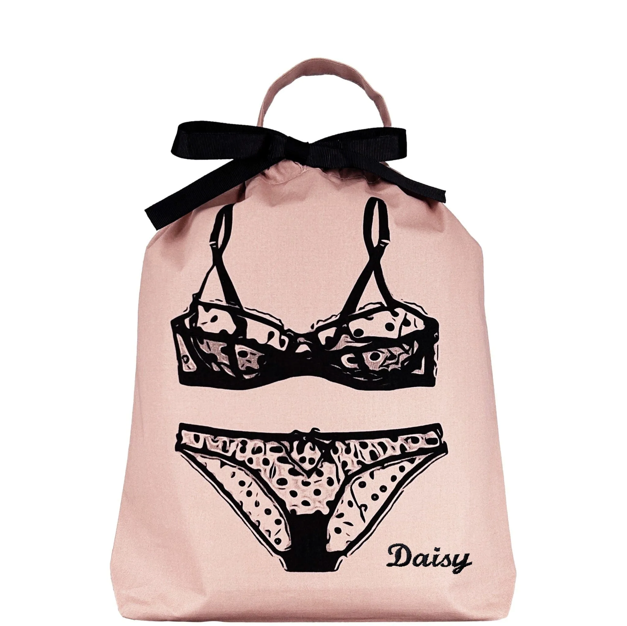 Polkadot Lingerie Travel Bag, Pink/Blush