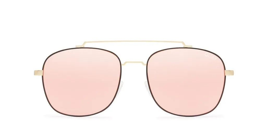 Quay To Be Seen Gold Sunglasses