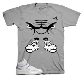 Retro 2 Cement Grey Raging Face Shirt