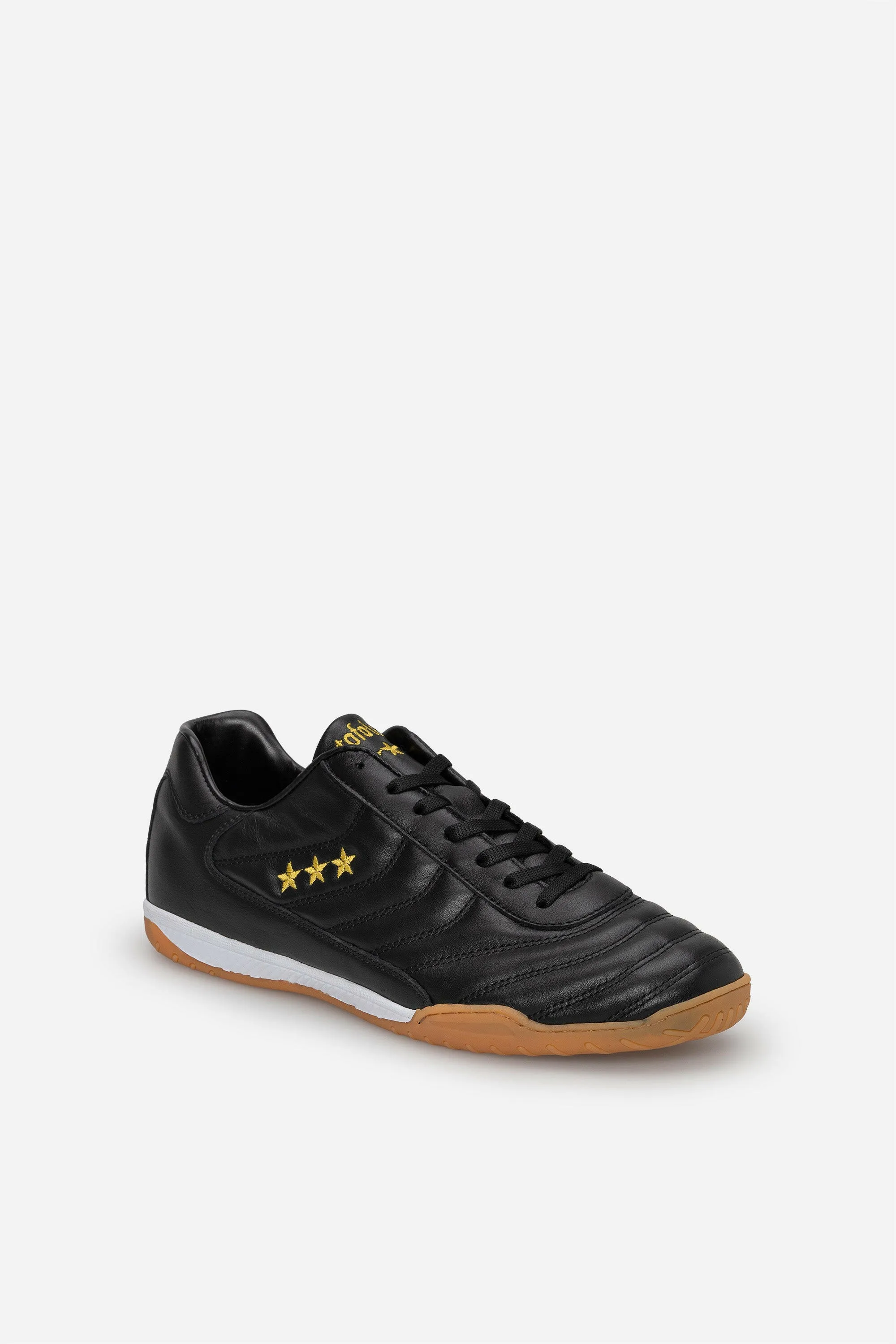 Scarpe da calcio Derby Indoor in pelle nera