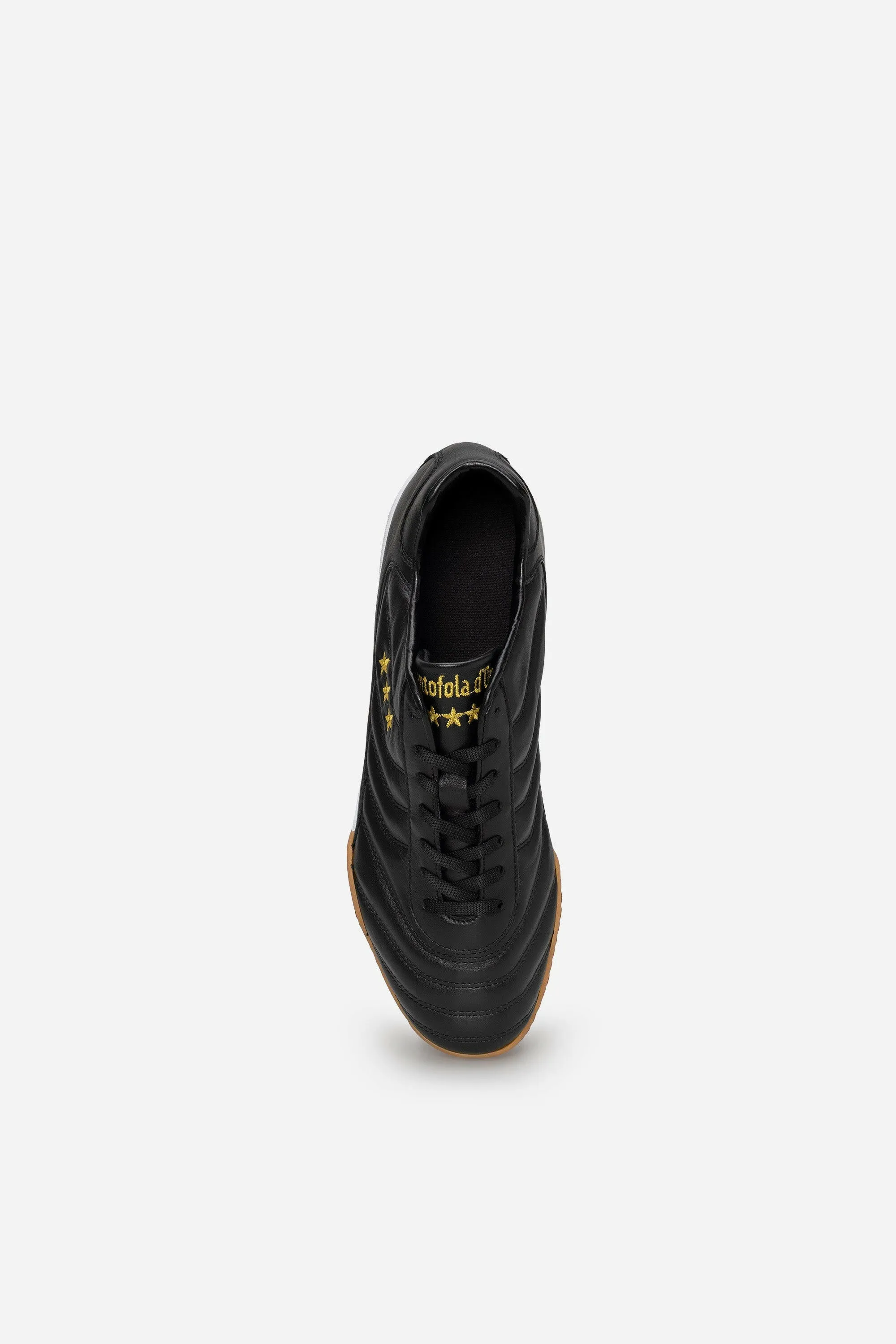 Scarpe da calcio Derby Indoor in pelle nera