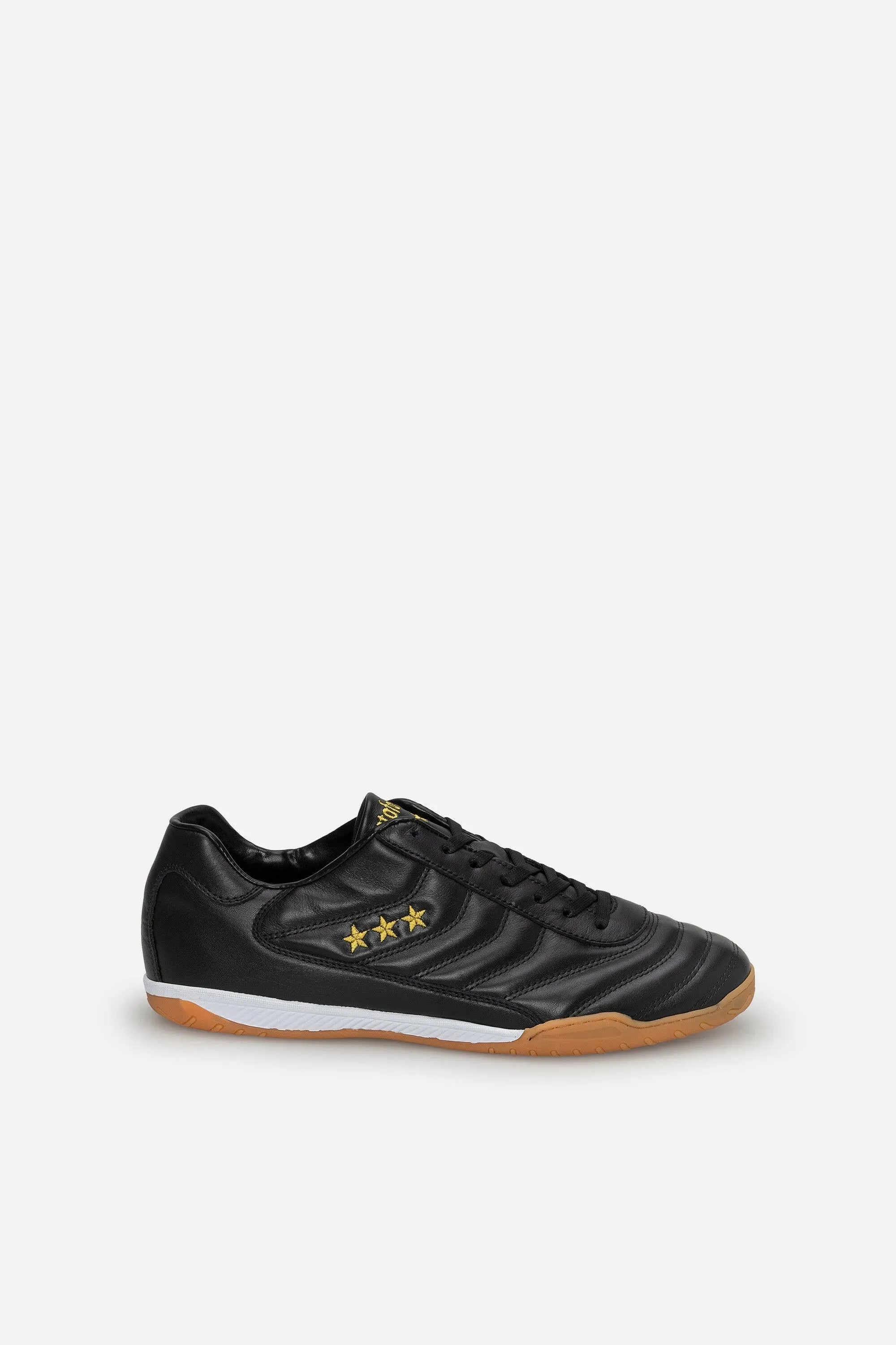 Scarpe da calcio Derby Indoor in pelle nera