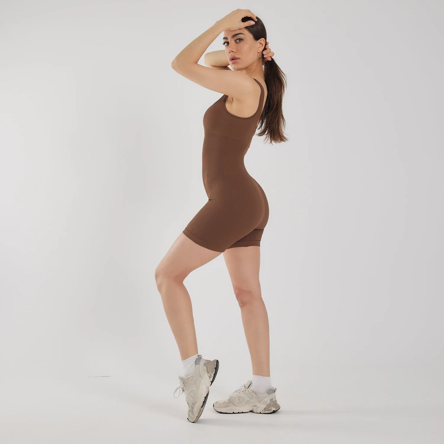 Seamless Bodysuit in Toffee