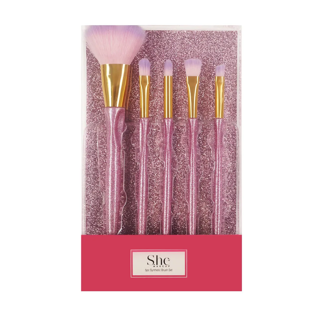 SHE Deluxe Set de Brochas 5 pc Pink