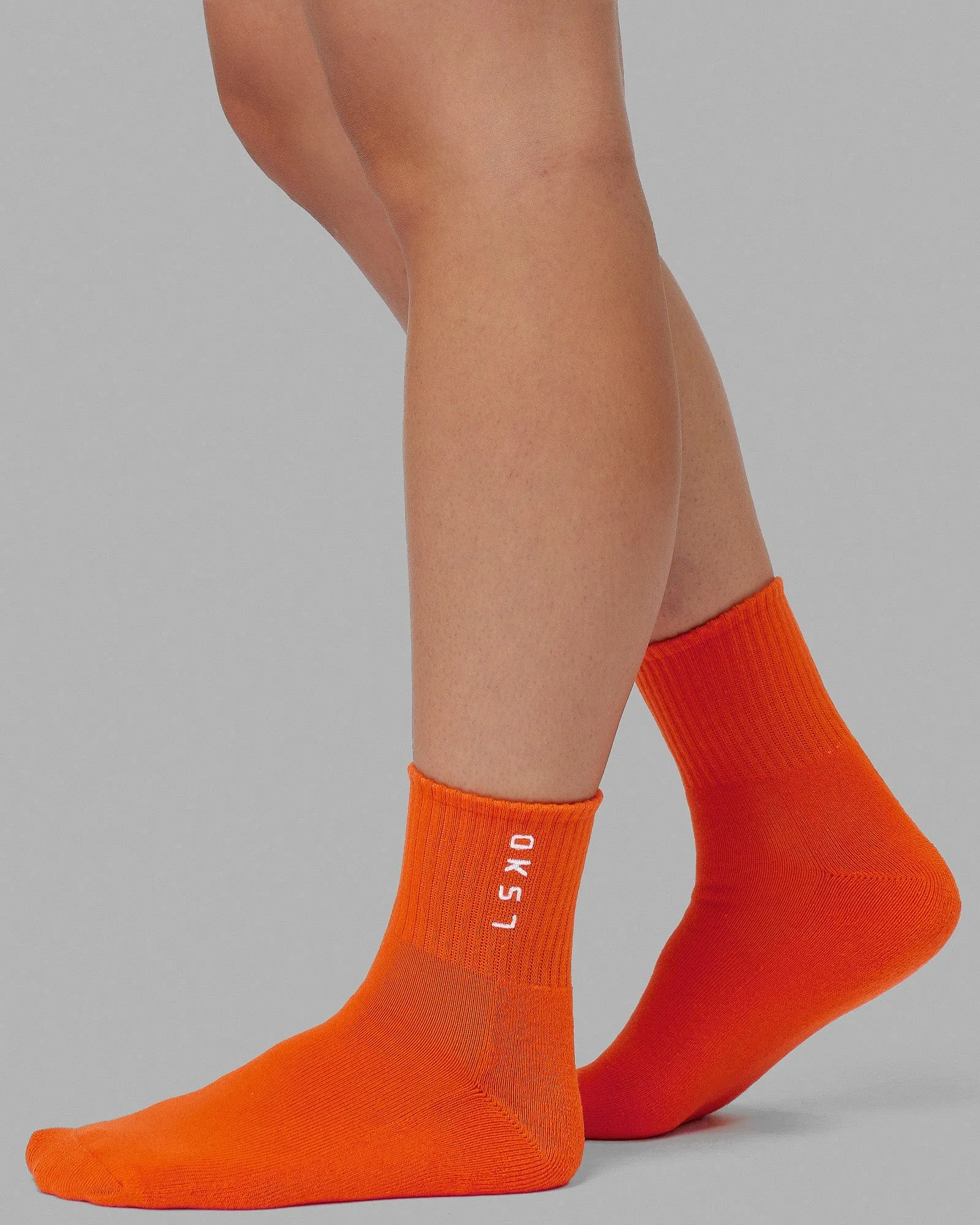 Signal 3 Pack Quarter Socks - Impact Orange/Galactic Cobalt/Magenta