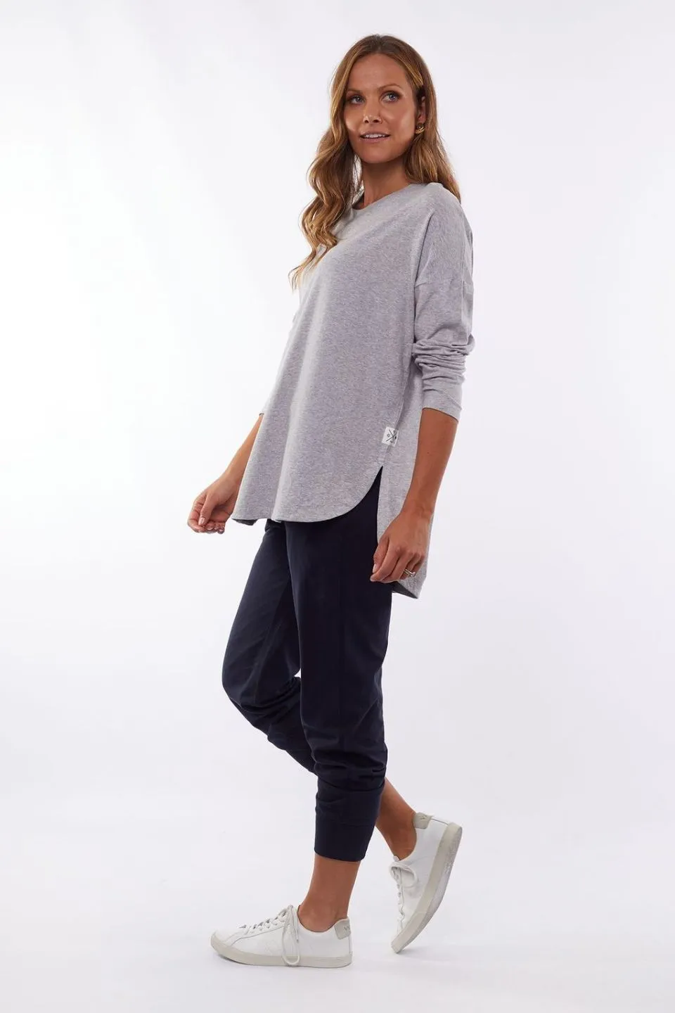 Society LS Grey Marle Tee