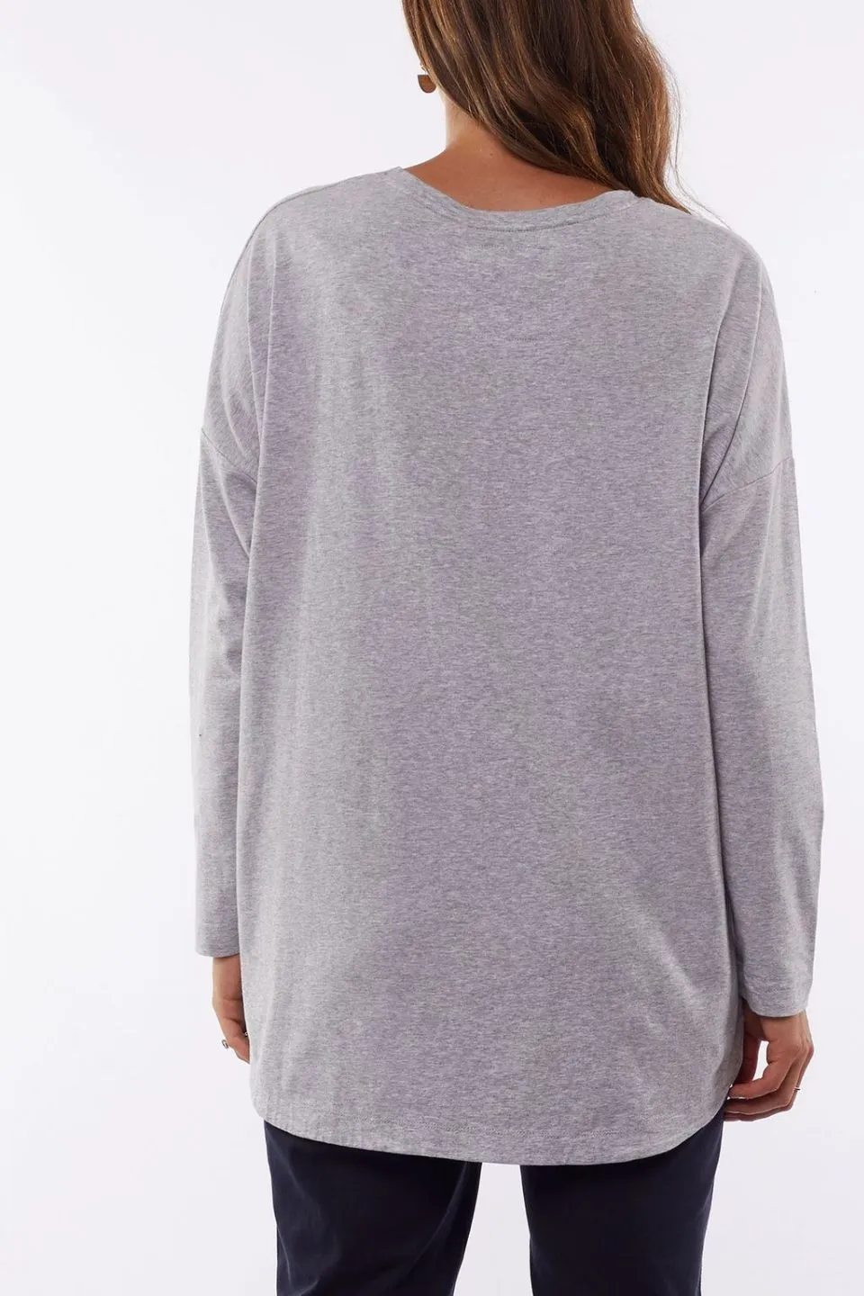 Society LS Grey Marle Tee