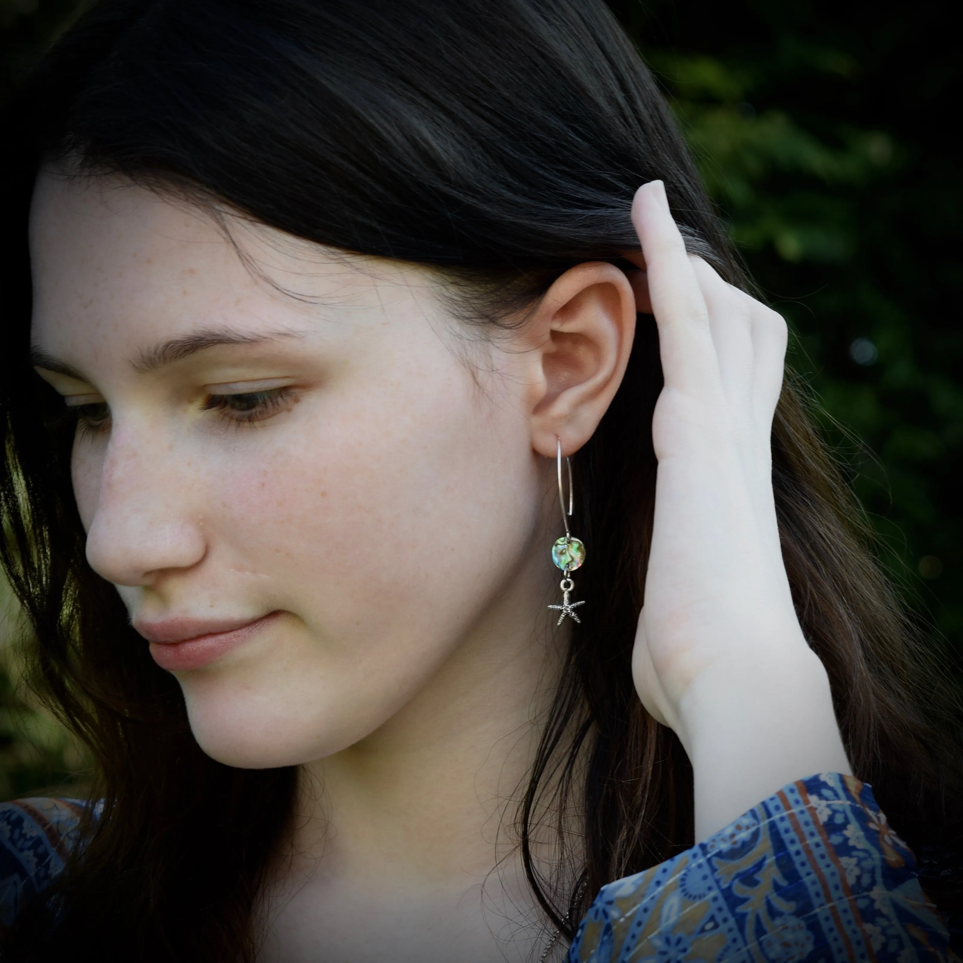 Starfish & Abalone Earrings