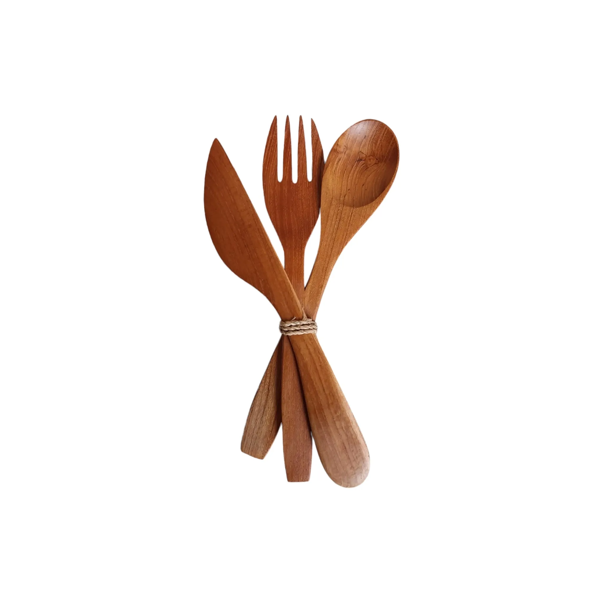 Teak Wood-Spoon-Fork-Knife-Set of 3