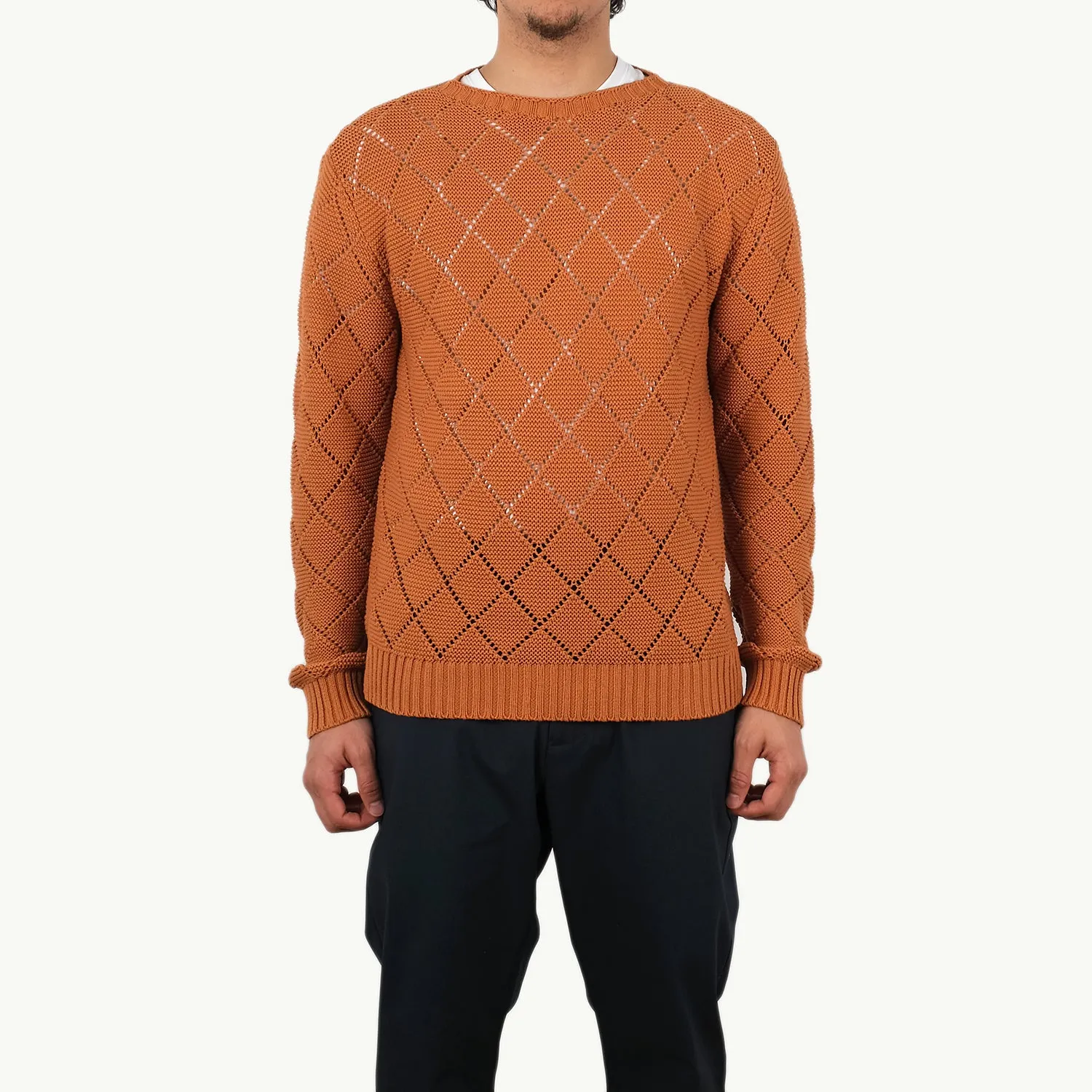 Terracotta Crochet Crewneck