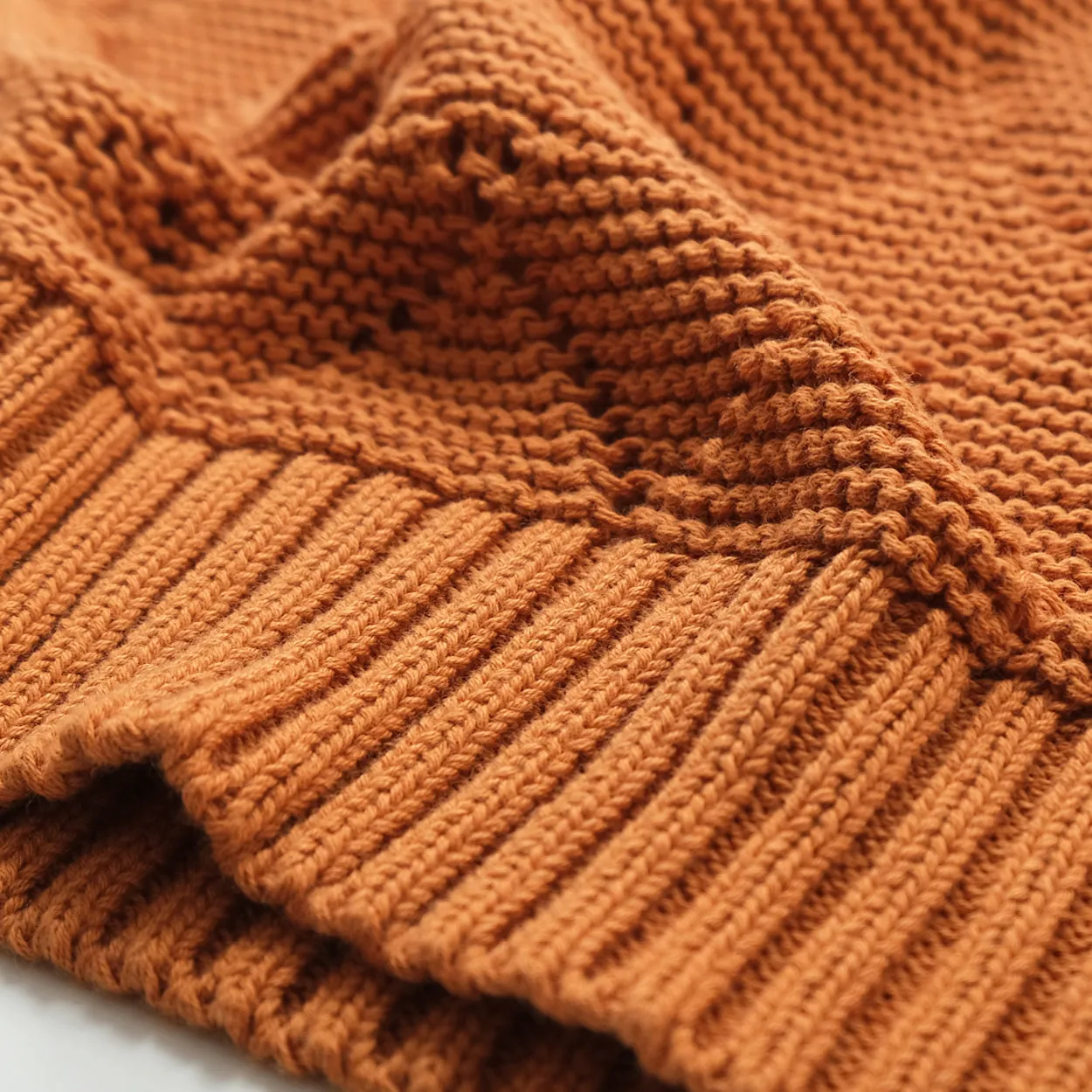 Terracotta Crochet Crewneck