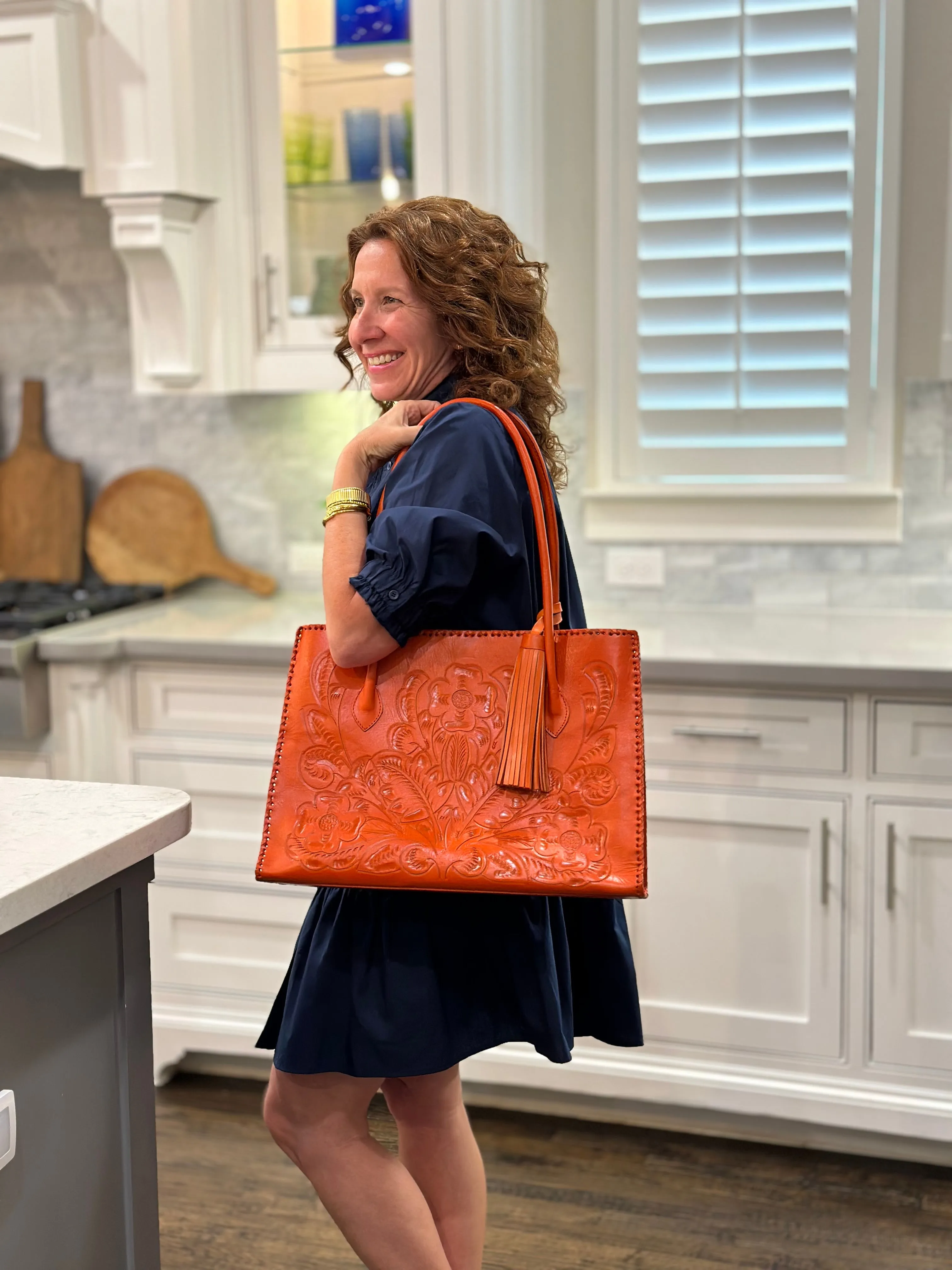 The Amy Handbag in Orange