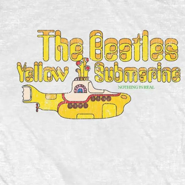 The Beatles Adult T-Shirt - Yellow Submarine Album - White