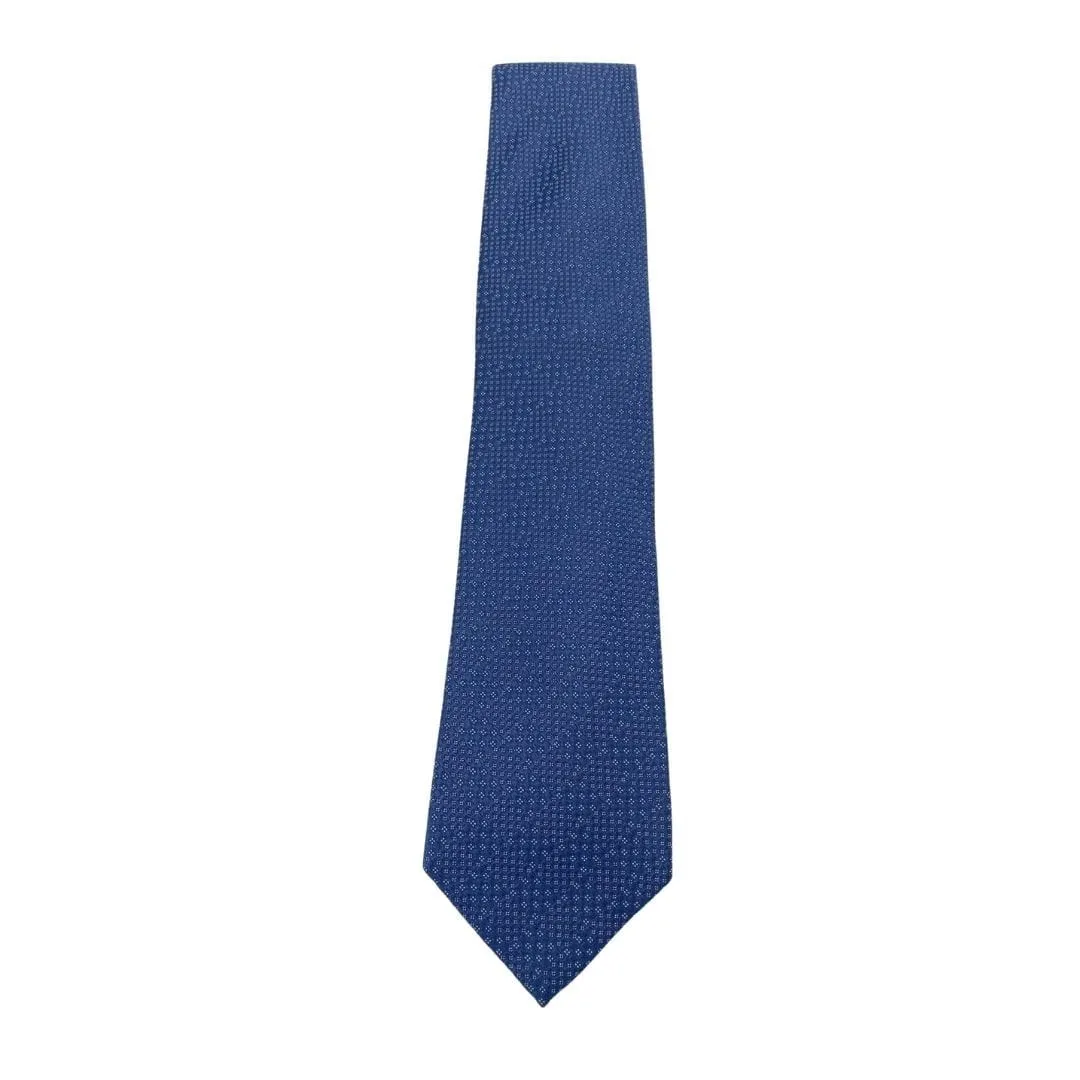 THOMAS PINK Geometric Micro-Pattern Silk Tie - Blue