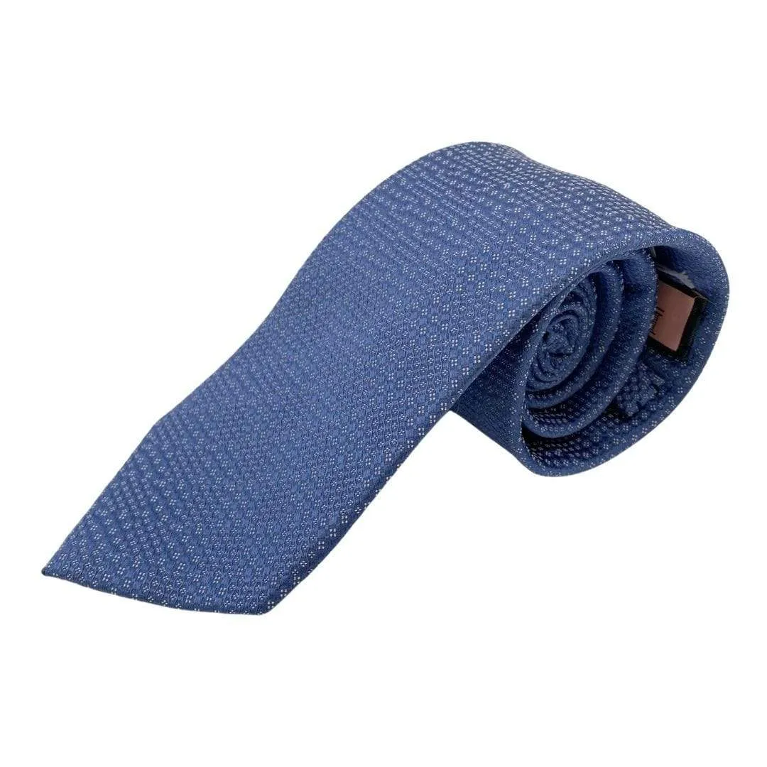 THOMAS PINK Geometric Micro-Pattern Silk Tie - Blue