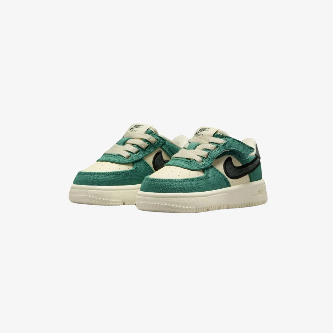 toddler nike force 1 low easyon lv8 3 (coconut milk/vintage green)