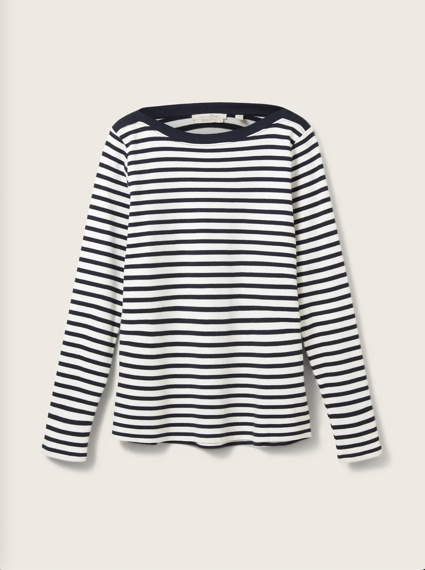 Tom Tailor Striped Long Sleeve Shirt in Navy