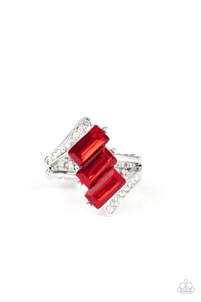 Triple Razzle - Red Paparazzi Ring