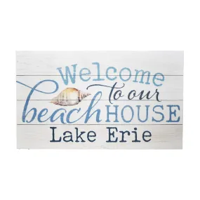 Welcome To Our Beach House Wooden Sign